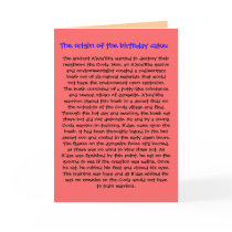 The Origin of the Birthday Cake Birthday Card by PharrisArt_Greetings The Origin of the Birthday Cake Birthday Card