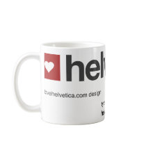 The Original Big  LoveHelvetica Logo Mug