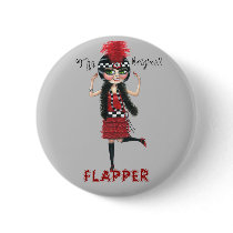 The Original Flapper Roaring '20s Button