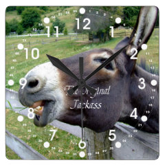 The Original Jackass Funny Donkey Mule Farm Animal Wallclock