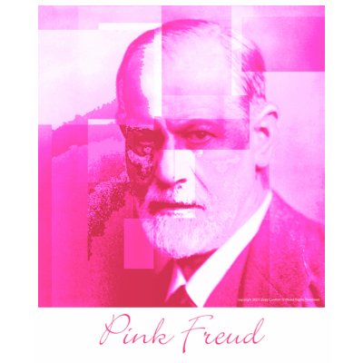 The Original Pink Freud_Black T-Shirt by Zoey_London