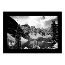 The Other Moraine Lake (Black & White) posters by UponInfinity The Other Moraine Lake (Black & White) posters