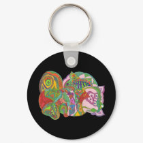 The Other White Meat on Black keychains