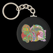 The Other White Meat on Black keychains
