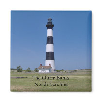 The Outer Banks North Carolina Lighthouse magnet by AliciaMaePrints The Outer Banks North Carolina Lighthouse magnet
