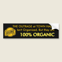 THE OUTRAGE at TOWN HALLS bumper stickers
