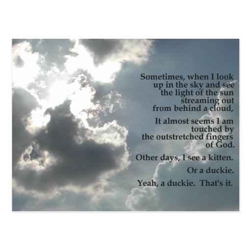 The Outstretched Fingers of God (Postcard)