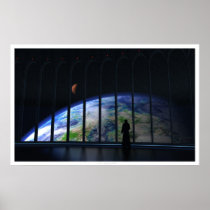 space, planets, wallpaper, desktop wallpaper, Poster with custom graphic design