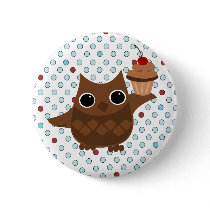 The Owl and the Cupcake Buttons