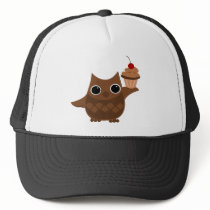 The Owl and the Cupcake Trucker Hats