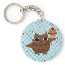 The Owl and the Cupcake Keychain