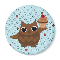 The Owl and the Cupcake Magnets