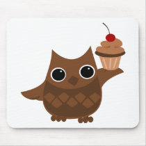 The Owl and the Cupcake Mouse Pads
