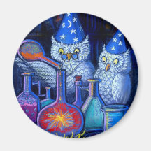 The Owl Chemists Fridge Magnet
