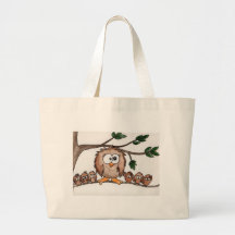 The Owl Family Canvas Bag