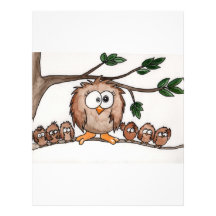 The Owl Family Personalized Letterhead