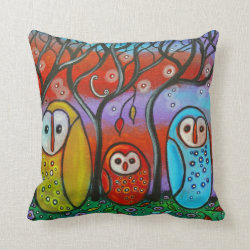 The Owl Family Pillow