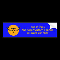 THE OWL owns the night bumper bumper stickers