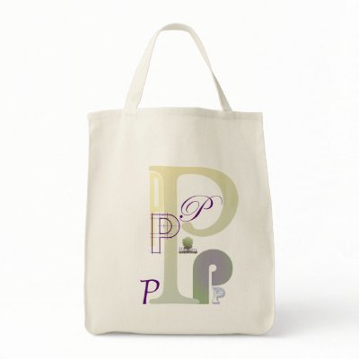 The P Organic GRocery Tote Canvas Bags by Chakham