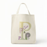 The P Organic GRocery Tote Canvas Bags