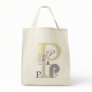 The P Organic GRocery Tote Canvas Bags