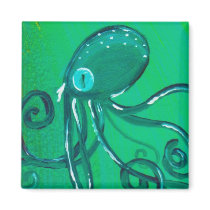 The Painted Octopus magnets by AshleySpatula The Painted Octopus magnets