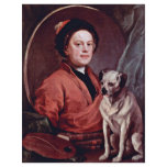 The Painter And His Pug Self Portrait By Hogarth, flyers