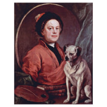The Painter And His Pug Self Portrait By Hogarth, Custom Letterhead