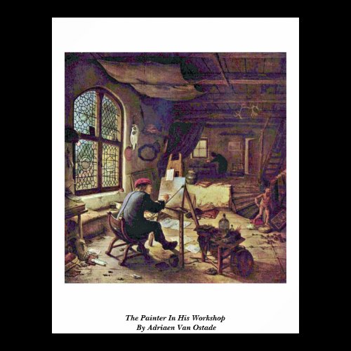 The Painter In His Workshop By Adriaen Van Ostade Posters