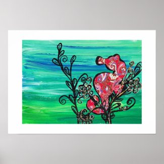The Paisley Seahorse Print print