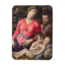 The Panciatichi Holy Family, c.1530-32 (oil on pan Rectangular Magnets