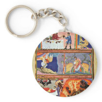The Parable Of The Rich Man And Lazarus Folio 78 R Key Chain