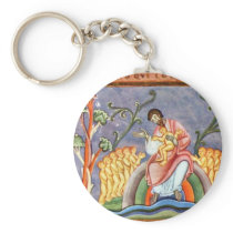 The Parable Of The Rich Man And Lazarus Folio 78 R Keychains