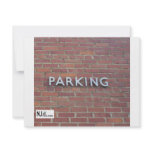 The Parking Brick Wall Invitations