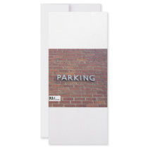 The Parking Brick Wall Custom Rack Card