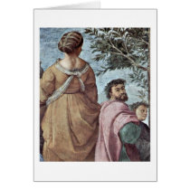 The Parnassus Detail By Raffaello Sanzio Card
