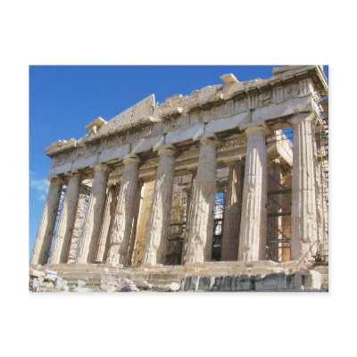 The Parthenon at Acropolis 447 BC postcards