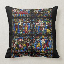 The Passion, lancet window in the west facade, 12t Throw Pillow