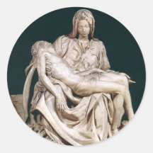 THE PASSION OF MARY ROUND STICKER