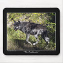 "The Pathfinder" Grey Wolf Mouse Pad mousepads