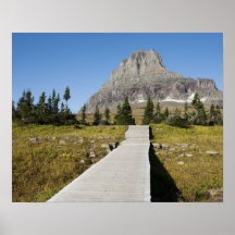The pathway to the view of Hidden Lake Print
