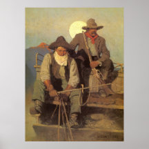The Pay Stage by NC Wyeth, Vintage Cowboys Print