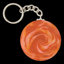 The Peach Rose  Keychain keychains