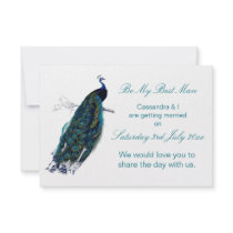 The Peacock Collection Be My Best Man Personalised Invitation