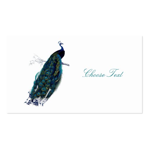The Peacock Collection Business Card Template (back side)
