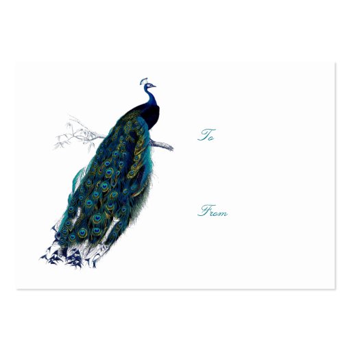 The Peacock Collection Gift Tag Business Cards (back side)