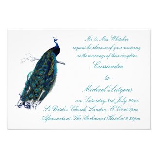 The Peacock Collection Wedding Invite