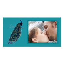 The Peacock Collection Wedding Photo Photo Greeting Card