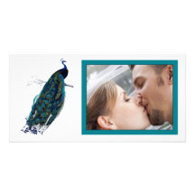 The Peacock Collection Wedding Photo Picture Card
