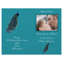 The Peacock Collection Wedding Programme Flyer
